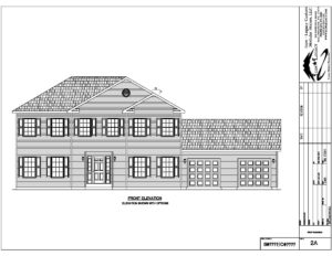 Nice modular home front elevation drawing